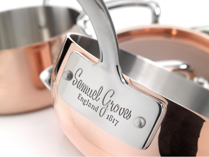 Samuel Groves 3 Piece Saucepan & Lid Copper Clad Set added to your basket