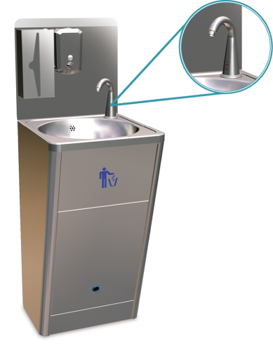 Fricosmos Electronically battery-operated integral washbasin added to your basket