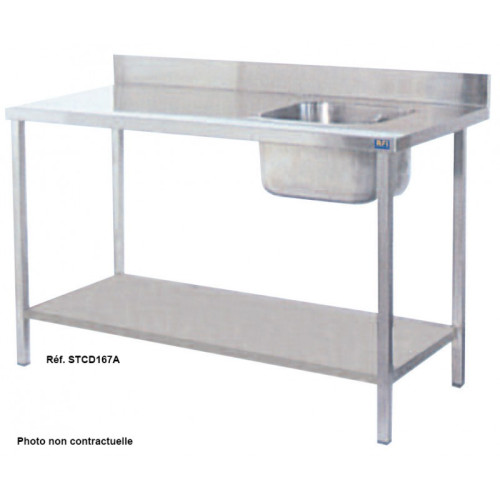 Chef's table with left side tray - STCS167A added to your basket