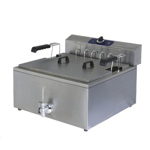 Virtus electric fryer for pastry with drain tap, tabletop, 25 litres added to your basket